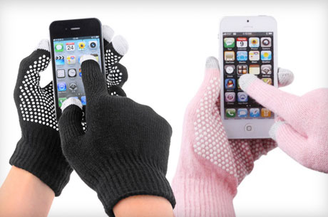 Seasonal savings: $7 for a pair of touchscreen-friendly gloves — choose from pink or black!