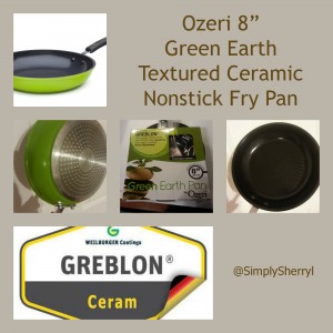 Ozeri 8” Green Earth Textured Ceramic Nonstick Frying Pan
