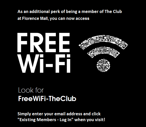 Florence Mall Club Free WiFi