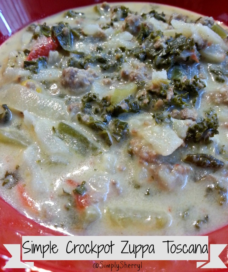 Simple Crockpot Zuppa Toscana
