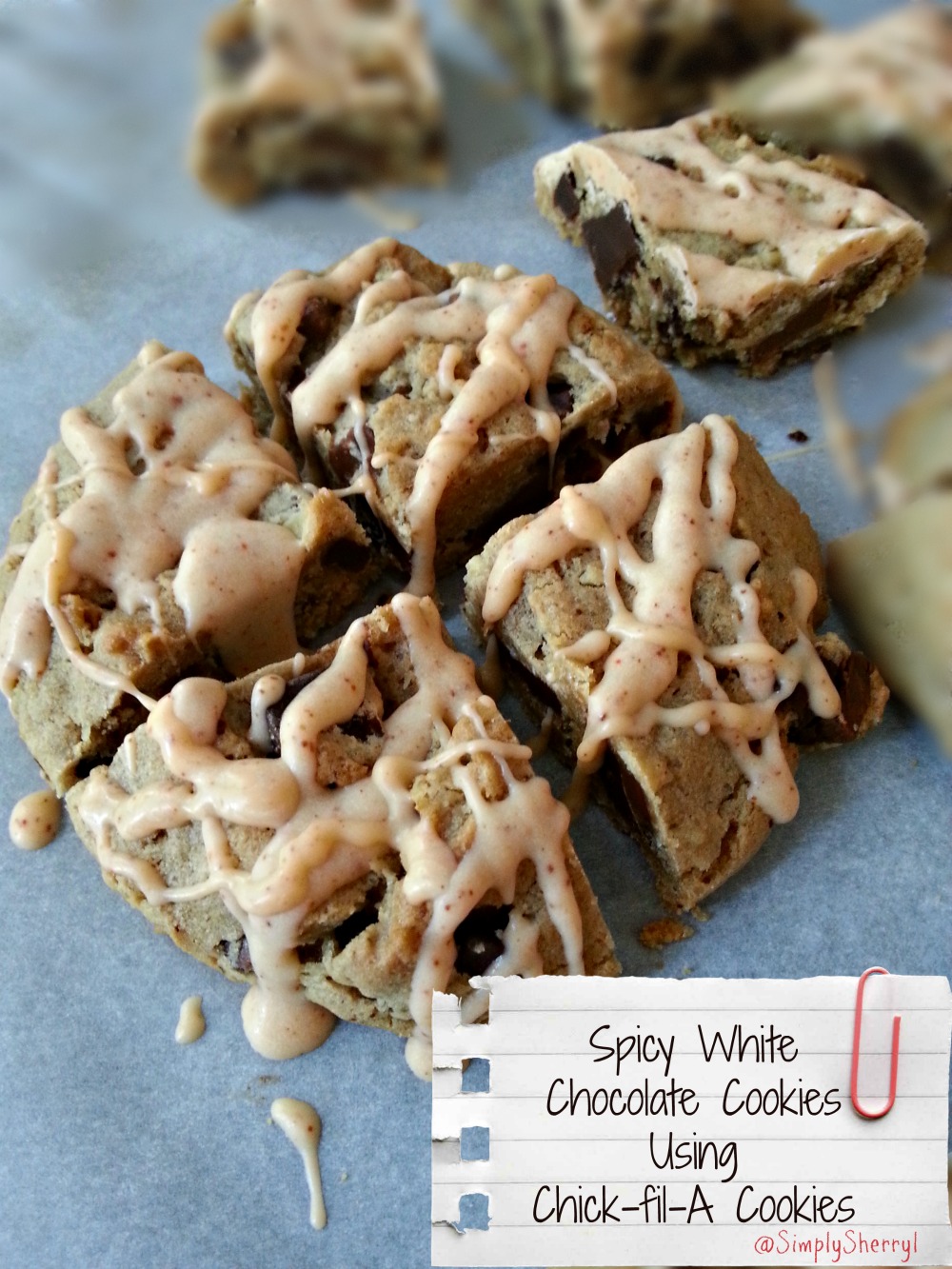 Spicy White Chocolate Cookies Using Chick-fil-A Cookies