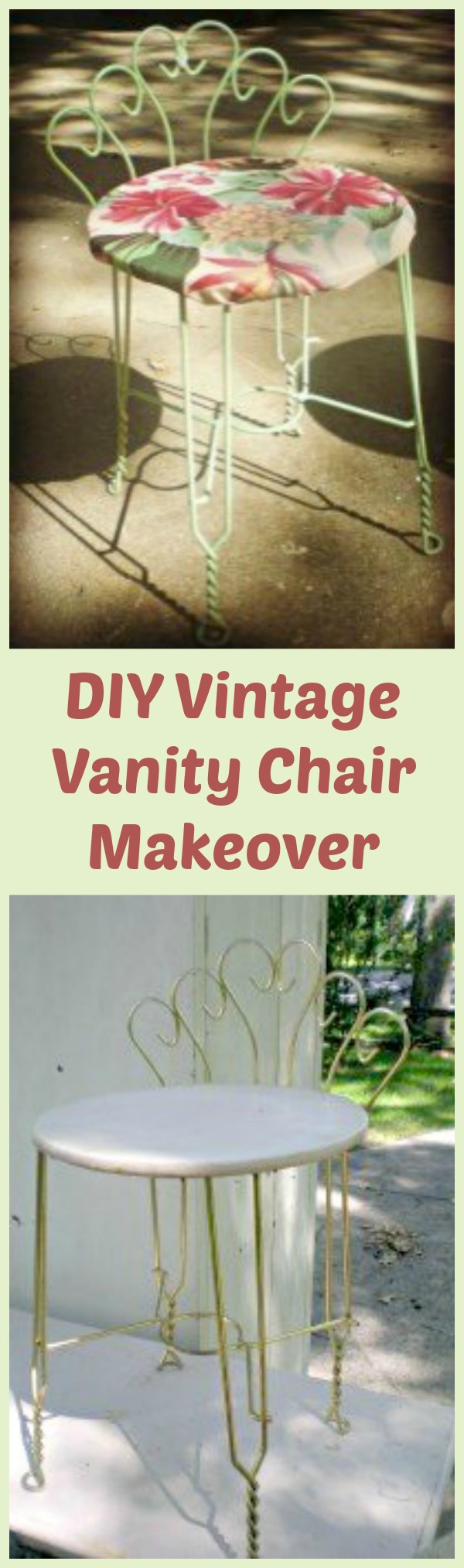 DIY Vintage Vanity Chair Makeover