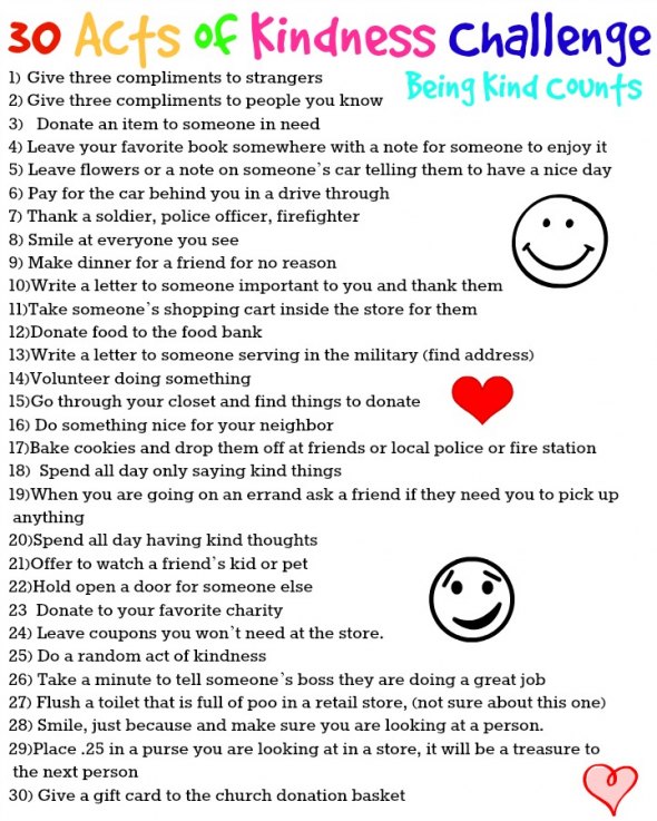 Kindness Counts Challenge - Simply Sherryl