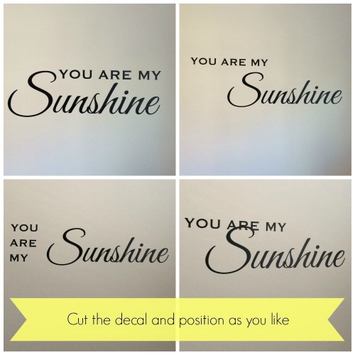 You Are My Sunshine Wall Decal