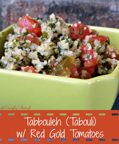 Tabbouleh (Tabouli) with Red Gold Tomatoes
