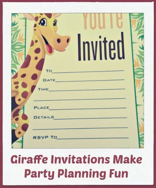Giraffe Invitations Make Party Planning Fun