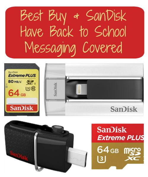 Best Buy and SanDisk Have Back to School Messaging Covered