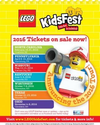 LEGO® KidsFest Announces 2016 Tour Stops