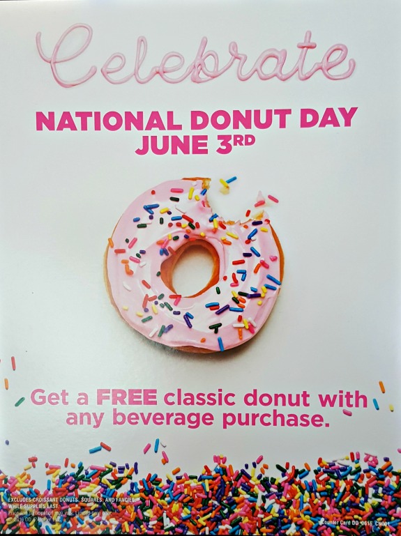 National Donut Day! Celebrate with Dunkin' Donuts!