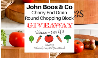 John Boos & Co Cherry End Grain Round Chopping Block